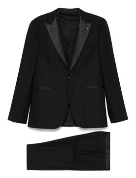 Abito blu navy con giacca e pantaloni