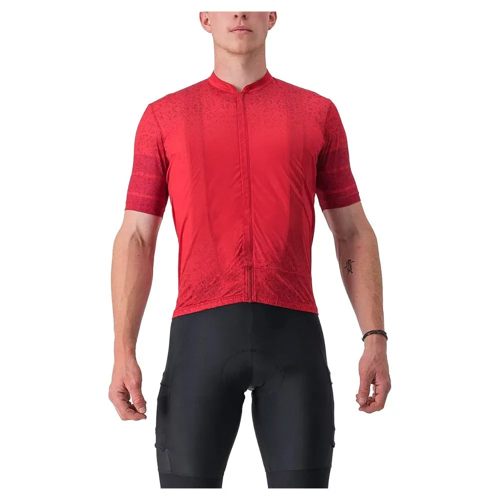 Maglia A Maniche Corte Unlimited Terra Dark Red - Castelli - FashionsVida