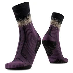 Trailrun Terraskin Perform Crew Socks Deep Purple / X Black / Sand UK 3-5 Men,Women