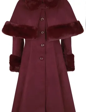 Gothic Mantel - Capulet Coat - XS bis XXL - für Damen - Größe XS - rot - Frauen - female - Hell Bunny - FashionsVida
