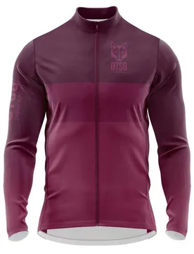 Maglia A Maniche Lunghe Winter Cycling Burgundy