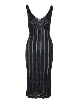 Twinset Vestito in lurex nero