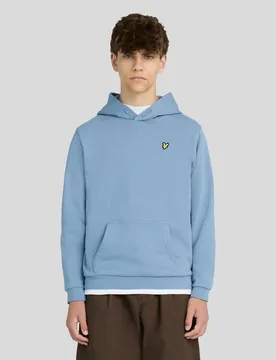 Kids Brush Back Hoodie Power Blue - Lyle & Scott - FashionsVida