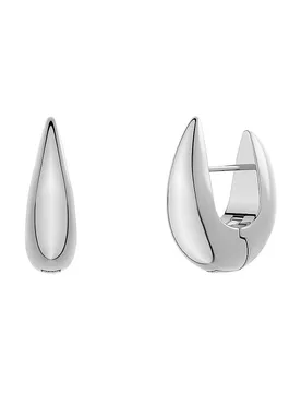 Ohrringe CREST HOOPS Small Steel silber damen - Edblad - FashionsVida