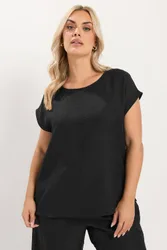 Women's Seam Detail Top in Black Size: 16 - Black - Size: 16