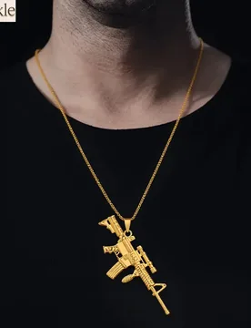Bold Unique Cast Sniper Rifle Pendant Necklace For Men Women Punk Rock Street Style Y2K Gun-shaped Long Chain Fashion Jewelry - Aliexpress - FashionsVida