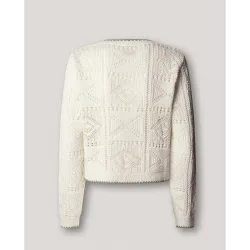 Jersey de mujer calado cuello redondo