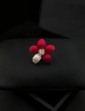 Red Small Flower Brooch Luxury High-End Mini Collar Pin Suit Neckline Corsage Accessories Women Rhinestone Jewelry Gift Pin 1262 - Aliexpress - FashionsVida