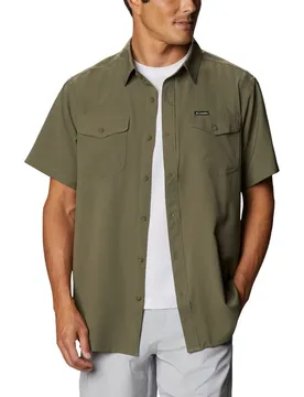 Utilizer II Solid Herren Hemd, grün XXL
