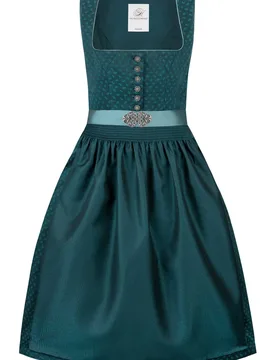 Dirndl Cora (petrol, Gr. 48) von Heimatgwand für Damen, 75% Polyester, 25% Baumwolle - Stockerpoint - FashionsVida
