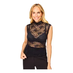 Shirt „Spitze“ schwarz L Damen