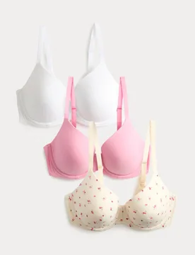 Pk Cotton Rich Wired T-Shirt Bras A-E Light Cream female - M&S - FashionsVida