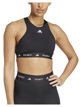 Soutien-gorge De Sport à Impact Moyen Techfit High Neck Black XS - Adidas - FashionsVida