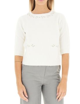 KOCCA Maglia con strass BIANCO L