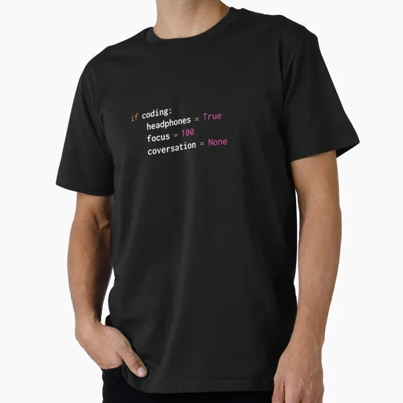 Funny Python coding print Gift t shirt for Programmer 100% cotton O-Neck Short Sleeve Graphic clothes All size tee S-6XL - Aliexpress - FashionsVida