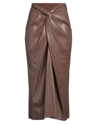 Midi-Rock Damen Braun 32,34,36 Damen