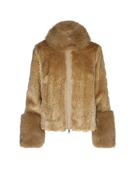 Chaqueta de efecto piel beige 42 - Marc cain - FashionsVida