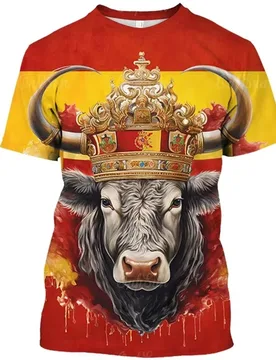 Summer Men T Shirt Summer Spanish Bullfighting Graphic T Shirts for Men Spain Bull T-shirt 3D Womens Short Sleeve Kid Tshirt - Aliexpress - FashionsVida