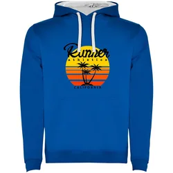 Felpa Con Cappuccio Runner Athletics Royal Blue 2XL