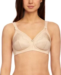 Womens Doreen + Cotton 01 N Non Wired Full Cup Bra - Beige - Size 36dd Uk Back/cup