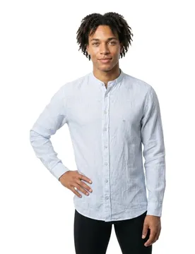 Camicia A Maniche Lunghe 1506168 Linen Fine Stripe Summer Breeze XL