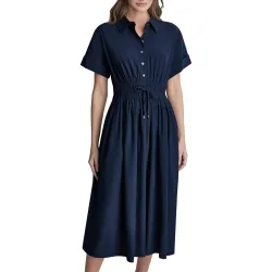 Vestido corto de mangas abullonadas
