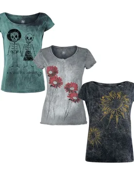 T-Shirt - T-Shirt Bundle - XL - für Damen - Größe XL - multicolor - Frauen - female - Outer Vision - FashionsVida