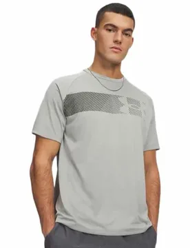 T-shirt à Manches Courtes Tech Graphic Gray / Black M - Under armour - FashionsVida