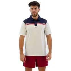 All Seasons Short Sleeve Polo Sandrift / Classic Navy / Cranberry S