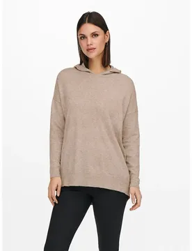 Sweat à Capuche Lely Loose Beige / Detail W. Melange S
