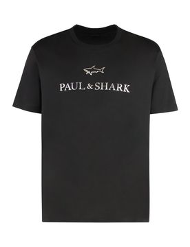 Cotton Jersey T-Shirt with Logo Print