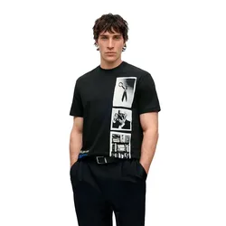 Karl Jeans Maglietta A Maniche Corte Polaroid Black 2XL