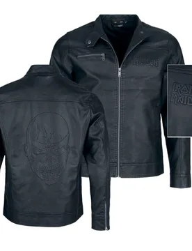 Kunstlederjacke - EMP Signature Collection - M bis 3XL - für Männer - Größe M - schwarz - EMP exklusives Merchandise! - Männer - male - Iron Maiden - FashionsVida