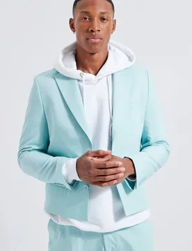 Herren Blazer In Entspannter Passform Blue Größe 38 - boohooMAN - FashionsVida