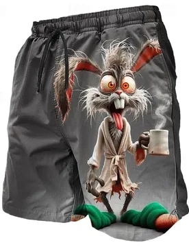 D Print Tiger Sheep Chicken Rabbit Short Pants For Men Animal Pattern Beach Shorts Summer Hawaiian Board Shorts Kid Swim Trunks - Aliexpress - FashionsVida
