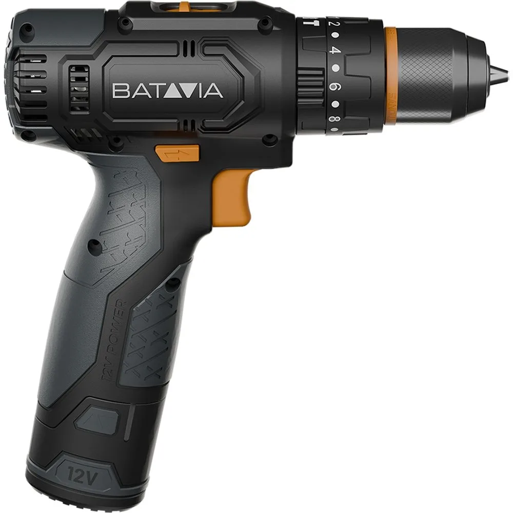 Set taladro atornillador con función percutora a batería 12V FIXXPACK T - Batavia - FashionsVida