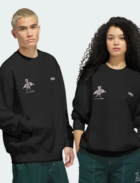 MAGLIONE SKATEBOARDING x MARK GONZALES CREWNECK S Black / Aurora Ivy - Adidas - FashionsVida