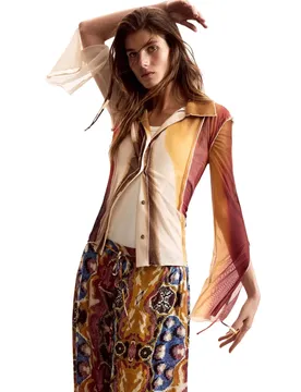 Desigual Damen Hemd Beige 514693