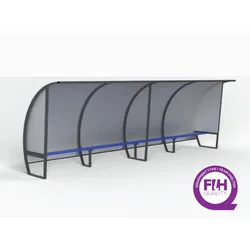 Vollaluminium-Touch Shelter 12 Personen - Gris - unisex - Size: 2x6x0,6 m