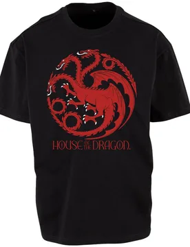 T-Shirt - House of the Dragon - Red Three Headed Dragon Emblem - L bis 3XL - Größe 3XL - schwarz - Lizenzierter Fanartikel - Unisex - unisex - Game of Thrones - FashionsVida