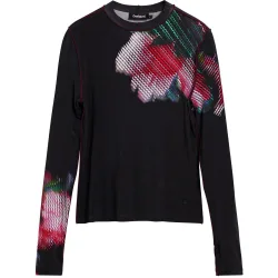 Camiseta de mujer flor pixelada