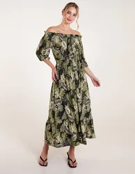 Bardot Elasticated Maxi Dress - L/XL / MULTI - female