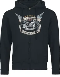 Kapuzenjacke - Winged Knuckles - S bis L - für Männer - Größe L - schwarz - Lizenziertes Merchandise! - Männer - male