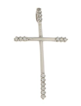 Ciondolo Croce Oro Bianco GL101418