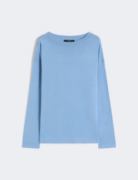 Maglia in filato donna azzurro