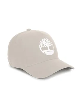 Berretto baseball beige con frontino e stampa logo albero bianca - Timberland - FashionsVida