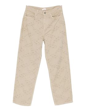 Liu Jo Pantaloni beige con ricami