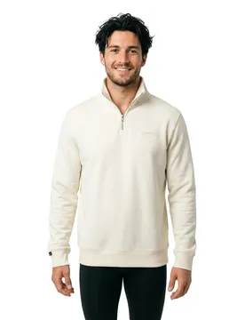 Felpa Essential Logo Henley Dusty White M