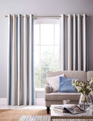 Awning Stripe Eyelet Blackout Curtains Blue Mix