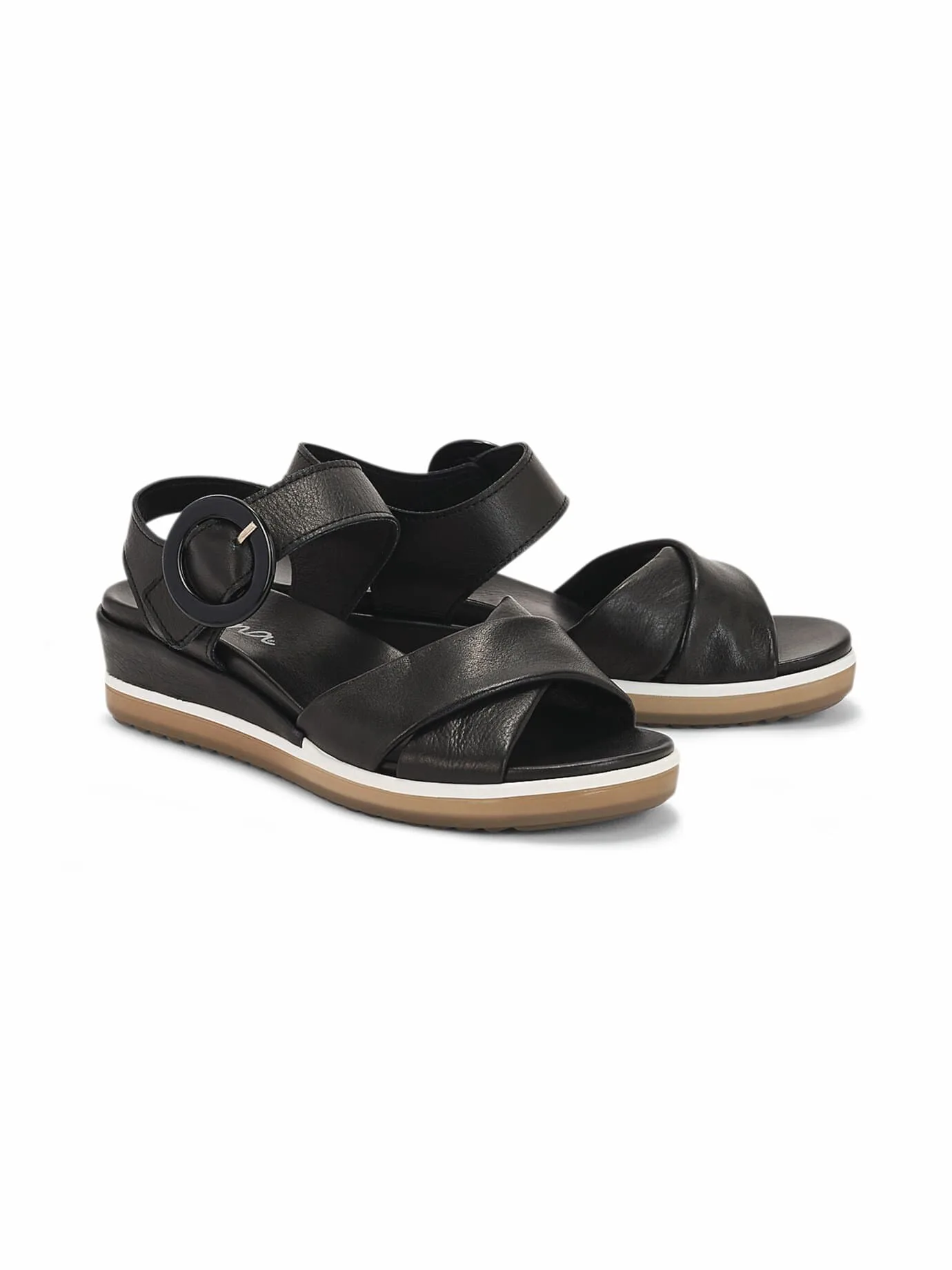 Hallux-Sandale Softleder - Schwarz - female - Size: 38 - Avena - FashionsVida